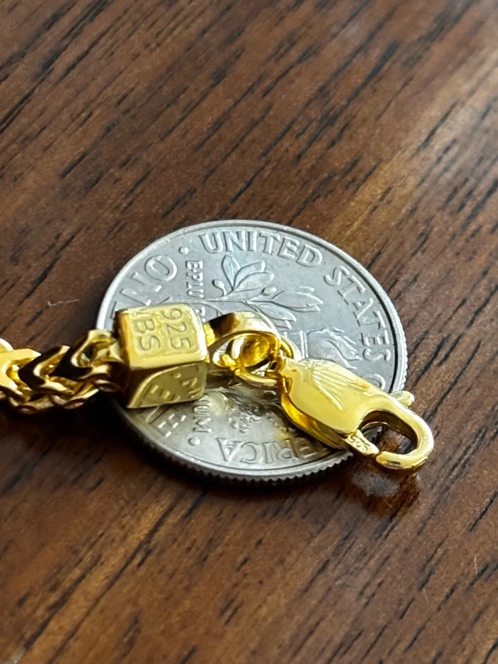 Gold-Tone Franco Chain Bracelet - Classic Chevron Link